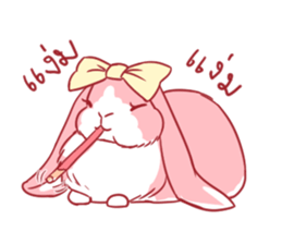 Fluffy Pinky Rabbit sticker #7897468