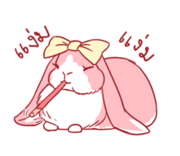 Fluffy Pinky Rabbit sticker #7897468