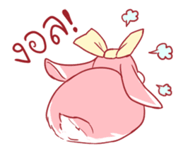 Fluffy Pinky Rabbit sticker #7897469