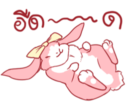 Fluffy Pinky Rabbit sticker #7897470
