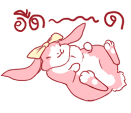 Fluffy Pinky Rabbit sticker #7897470