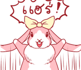 Fluffy Pinky Rabbit sticker #7897472