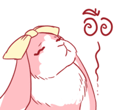 Fluffy Pinky Rabbit sticker #7897473