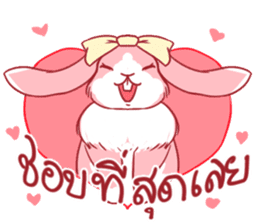 Fluffy Pinky Rabbit sticker #7897476
