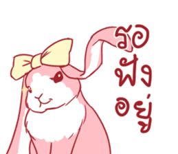 Fluffy Pinky Rabbit sticker #7897478