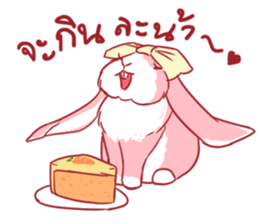 Fluffy Pinky Rabbit sticker #7897481