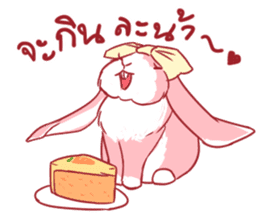 Fluffy Pinky Rabbit sticker #7897481