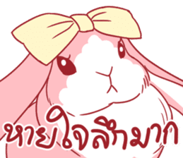 Fluffy Pinky Rabbit sticker #7897483