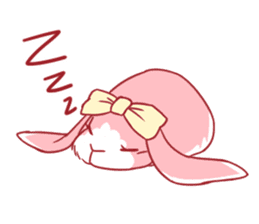 Fluffy Pinky Rabbit sticker #7897487