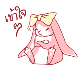 Fluffy Pinky Rabbit sticker #7897490