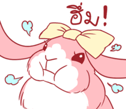 Fluffy Pinky Rabbit sticker #7897494