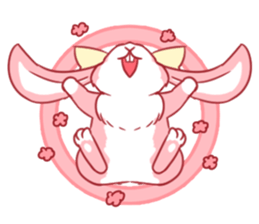 Fluffy Pinky Rabbit sticker #7897495