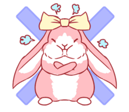 Fluffy Pinky Rabbit sticker #7897496