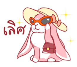 Fluffy Pinky Rabbit sticker #7897498