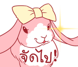 Fluffy Pinky Rabbit sticker #7897500