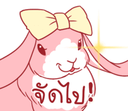 Fluffy Pinky Rabbit sticker #7897500