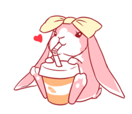 Fluffy Pinky Rabbit sticker #7897505