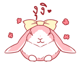 Fluffy Pinky Rabbit sticker #7897506