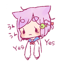 Pretty girl and Sea creatures sticker #7897677