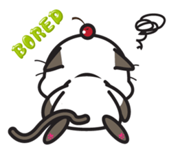 Siamese Cat mischievous fun by Kanomko sticker #7897936