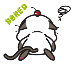 Siamese Cat mischievous fun by Kanomko sticker #7897936