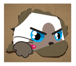 Siamese Cat mischievous fun by Kanomko sticker #7897946