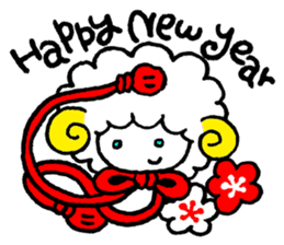 New Year sticker of the lamb Revision sticker #7898043