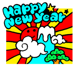 New Year sticker of the lamb Revision sticker #7898067