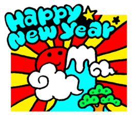 New Year sticker of the lamb Revision sticker #7898067