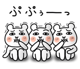 Daily life of white bear 4 sticker #7898588