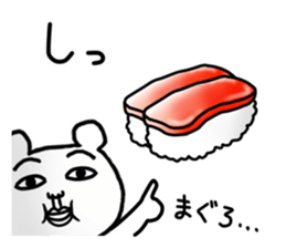 Daily life of white bear 4 sticker #7898598