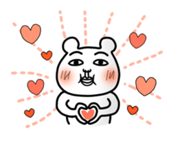 Daily life of white bear 4 sticker #7898607