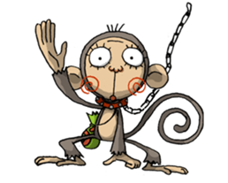 ELEGANT KIIMO Monkey sticker #7898879