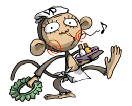 ELEGANT KIIMO Monkey sticker #7898880