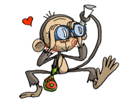 ELEGANT KIIMO Monkey sticker #7898889
