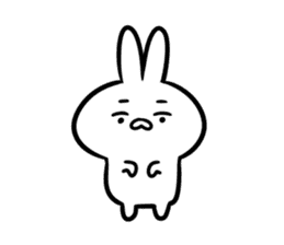 Rabbit there are eyebrows sticker #7899163