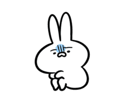 Rabbit there are eyebrows sticker #7899166