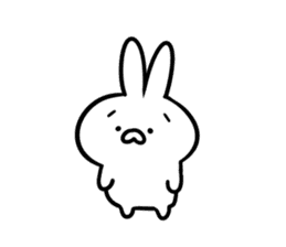 Rabbit there are eyebrows sticker #7899169