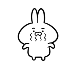 Rabbit there are eyebrows sticker #7899170