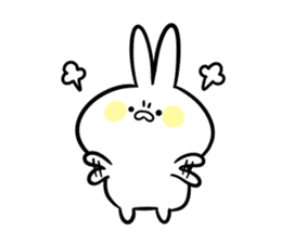 Rabbit there are eyebrows sticker #7899172