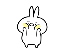 Rabbit there are eyebrows sticker #7899175