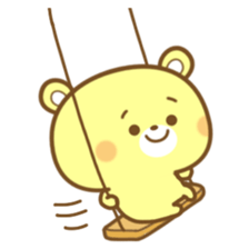 Friendly cute bear sticker #7900210