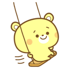 Friendly cute bear sticker #7900210