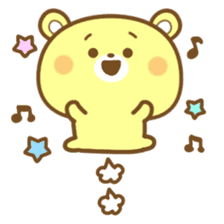 Friendly cute bear sticker #7900215