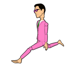 Pink uncle doll sticker #7900750