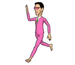 Pink uncle doll sticker #7900751