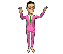 Pink uncle doll sticker #7900752