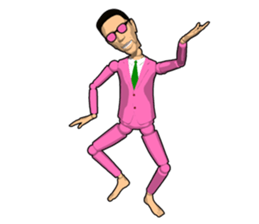 Pink uncle doll sticker #7900759