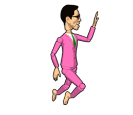 Pink uncle doll sticker #7900760