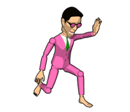 Pink uncle doll sticker #7900763